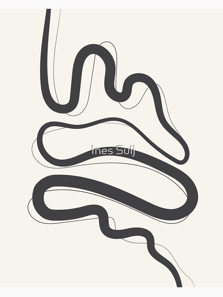 Minimalist Abstract Line Art 07-01 by PAPER MOON art & design