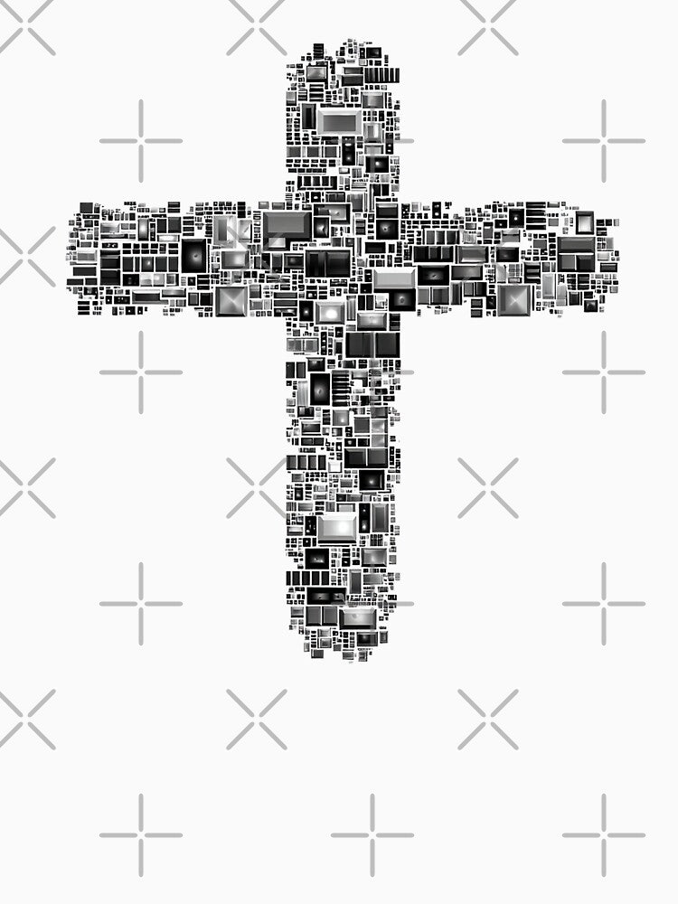 Digital Faith – Cross Made of Keyboard Keys by Alphakenon