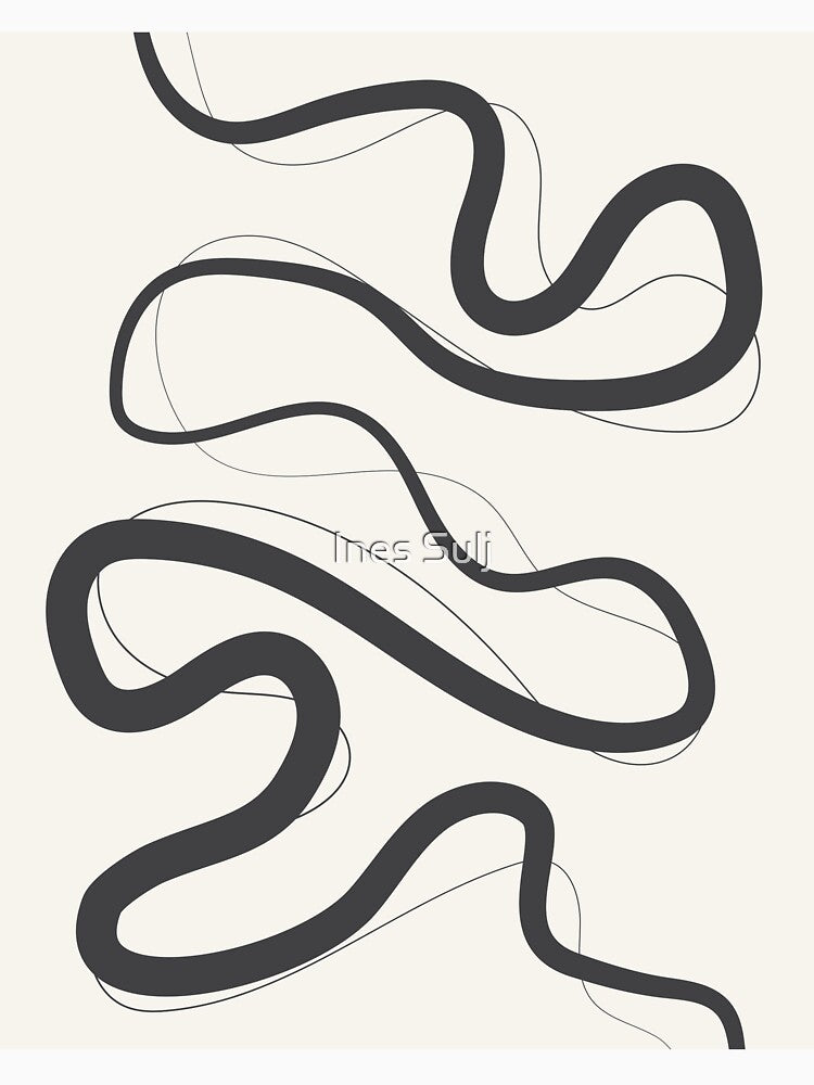 Minimalist Abstract Line Art 06-01 by PAPER MOON art & design