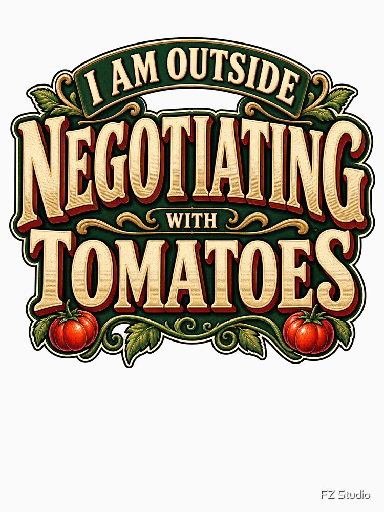 I Am Outside Negotiating With Tomatoes Gardening by FZ Studio