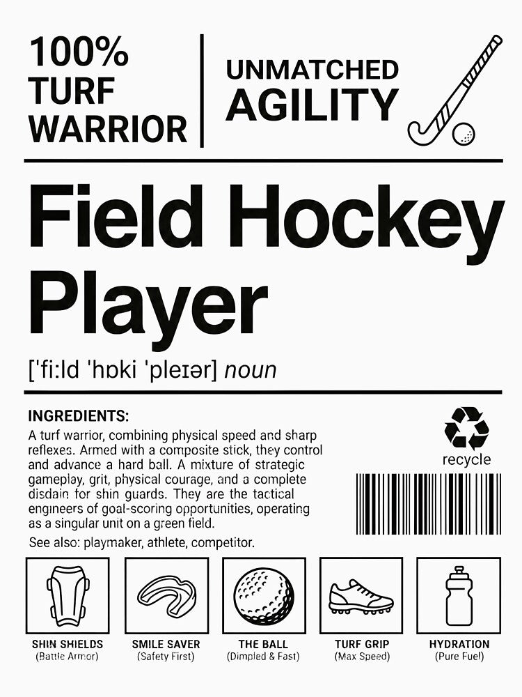Field Hockey Player Definition Funny Gift by JakesForge
