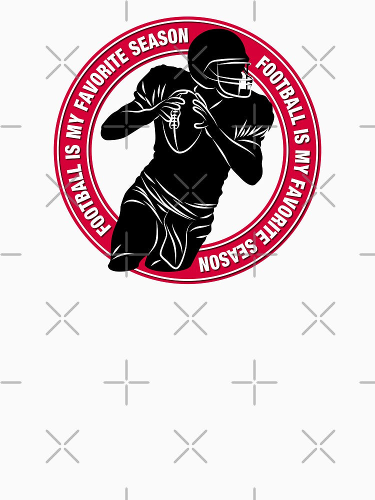 Football Is My Favorite Season Word on Red Circle by Vasabi88