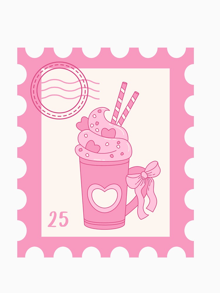 Pink Coquette Stamp Design — Cute Girly Aesthetic by MahberStudioCo