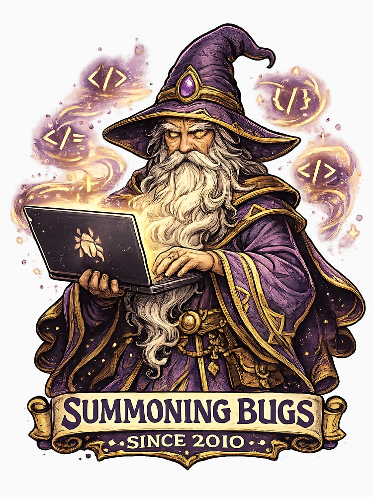 Summoning Bugs Since 2010 Wizard Programmer – Funny Coding Developer Gift by SaNaCreation13