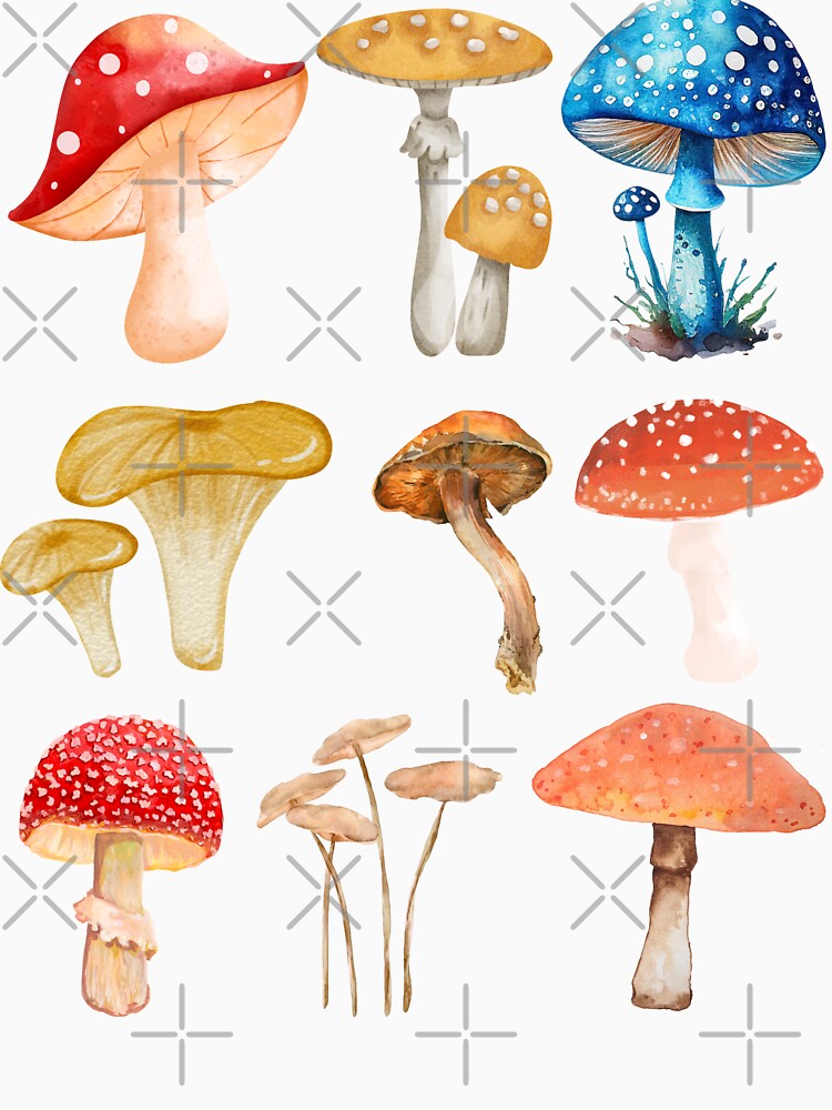 Watercolor mushrooms for my garden by erozzz