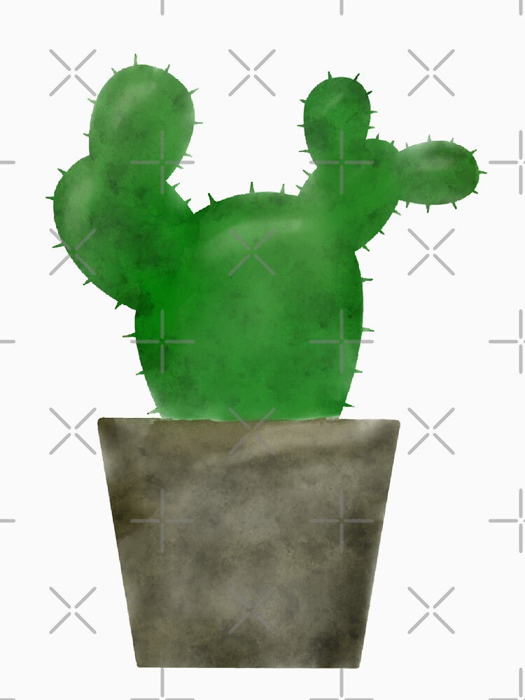 Watercolor classic cactus by elgreko