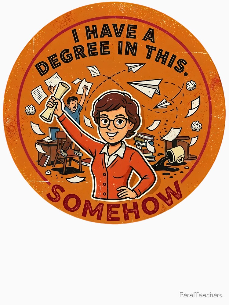 I Have a Degree in This. Somehow. | Teacher Humor Shirt by FeralTeachers