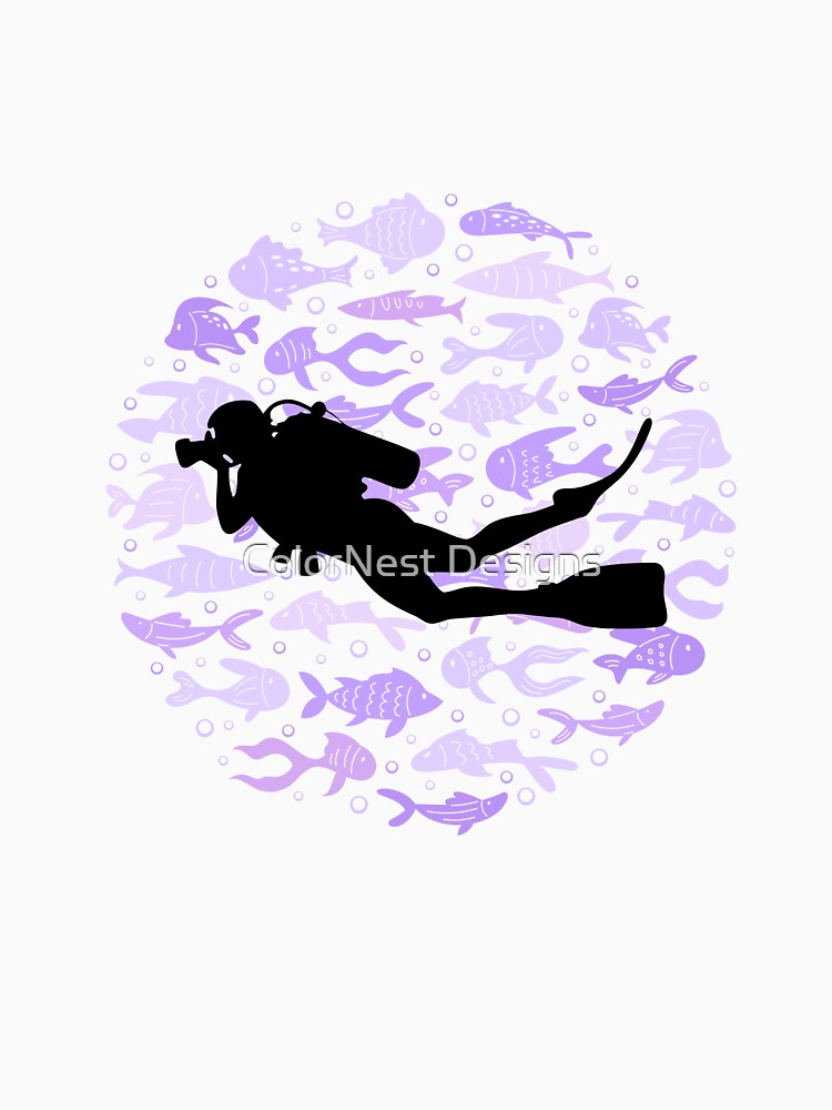 Underwater Dreams – Diver Ocean Aesthetic Design by ColorNest Designs