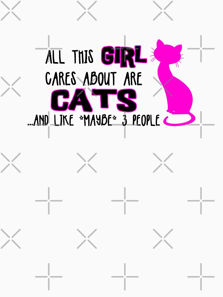 All this GIRL cares about are CATS ...and *maybe* like 3 people by The Lemon Stationery & Gift
