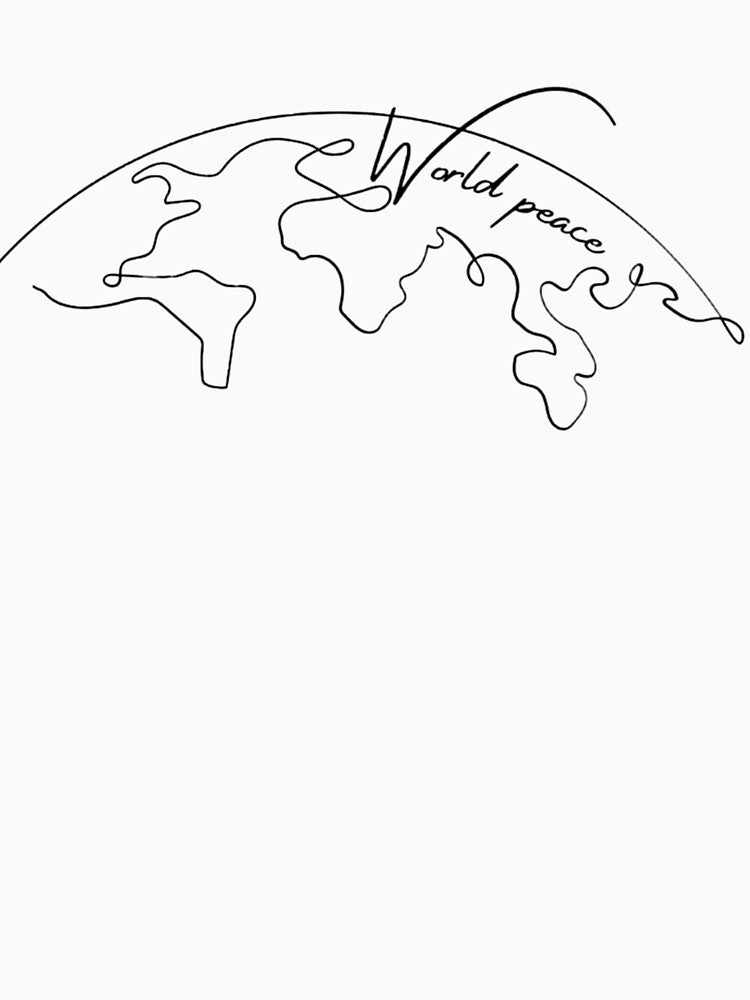 Advocate World Peace - Continuous Line Minimalist Art by erkabees