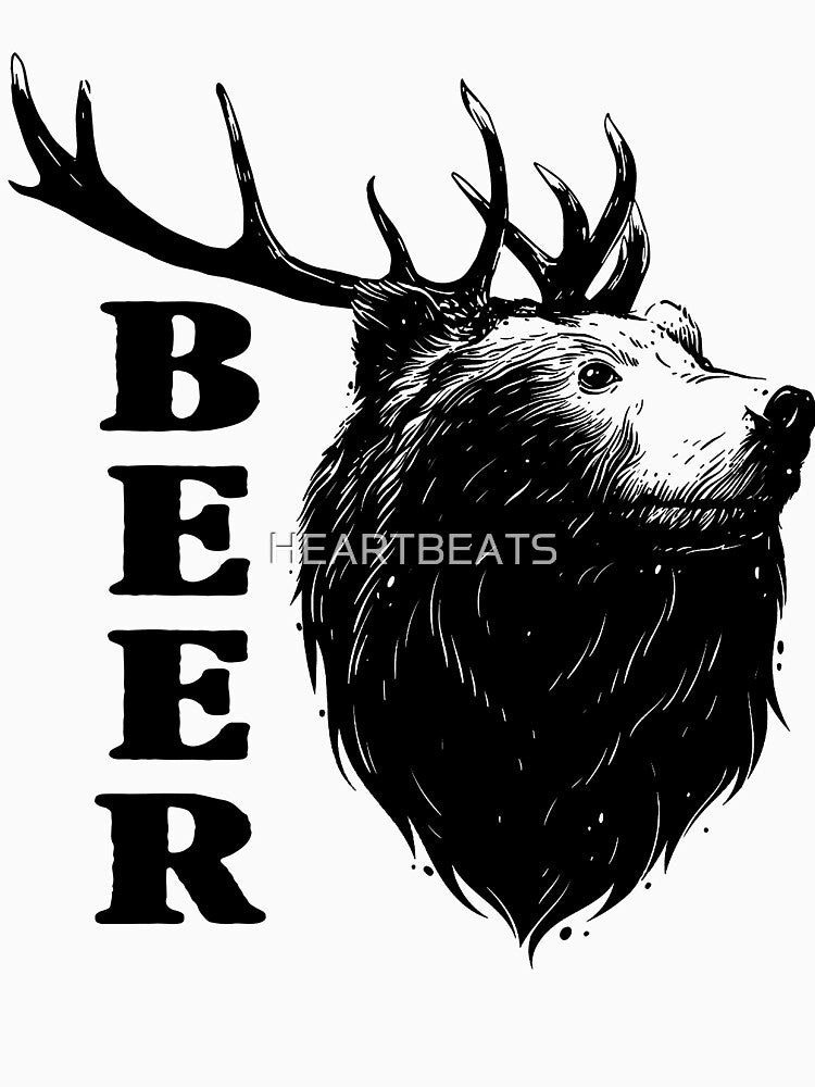BEER DEER Funny bear by HEARTBEATS