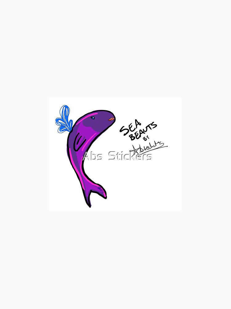 Sea beauts whale by Abs  Stickers