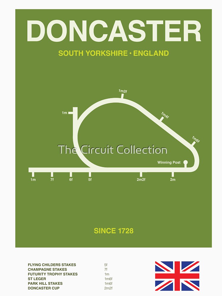 Minimalist Doncaster Horse Racing Line Print by The Circuit Collection