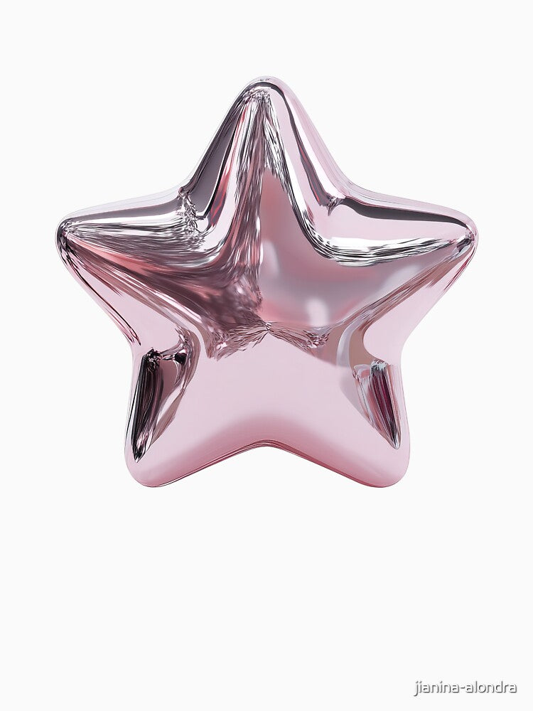 Pink Chrome Star Illustration by jianina-alondra