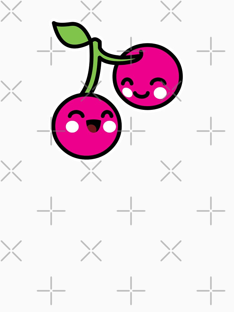 Cute Kawaii Cherry Fruit Happy Face by KawaiiStickers-
