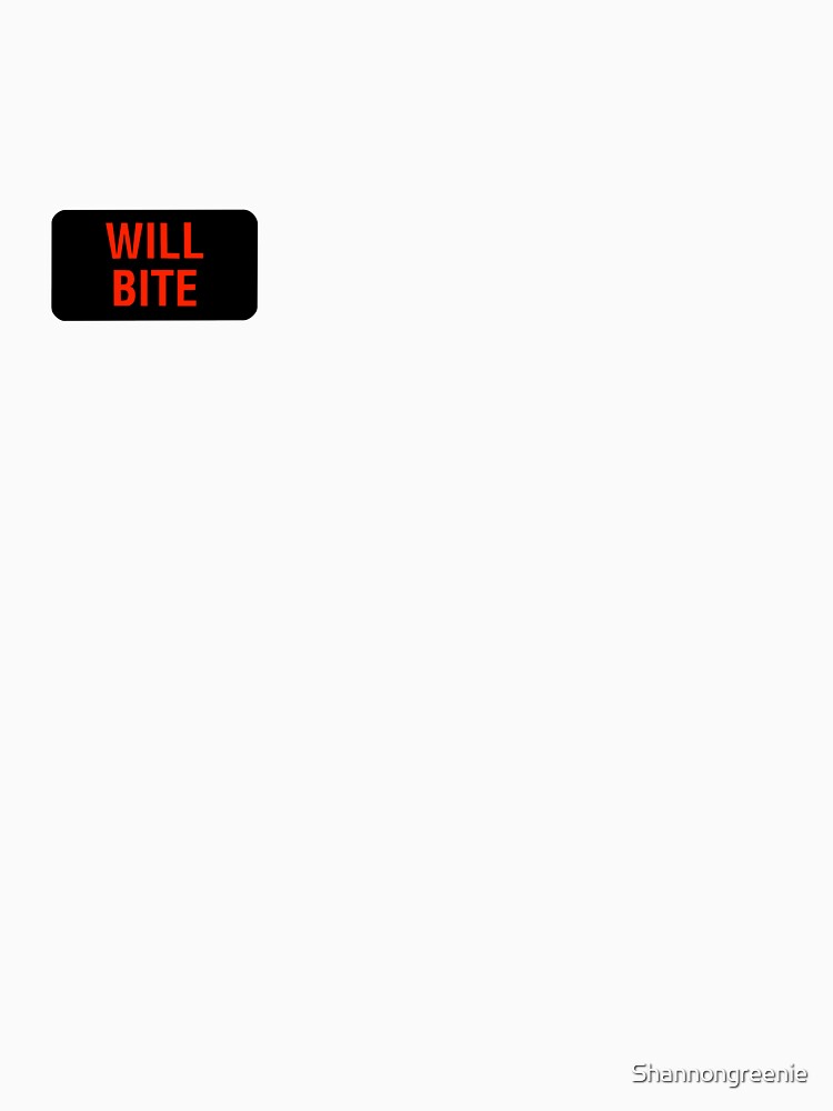 Will bite veterinary label sticker by Shannongreenie