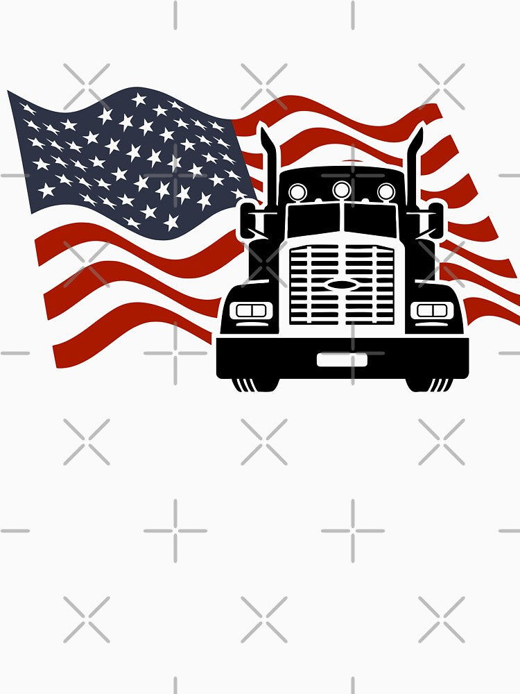 Trucker US Flag by GraceArt4You