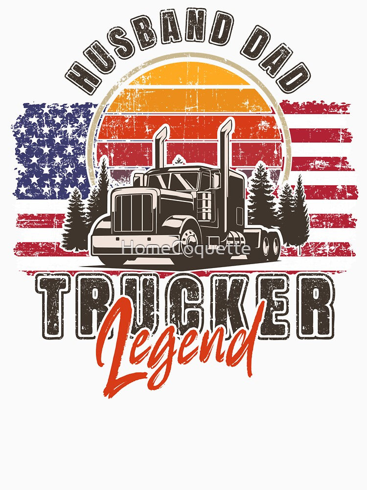 USA truck drivers, long haul truck, Husband dad trucker  legend by HomeCoquette