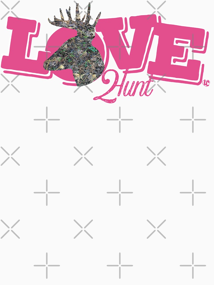 Love2Hunt Hot Pink Camo Buck Head Design by LifeCrush
