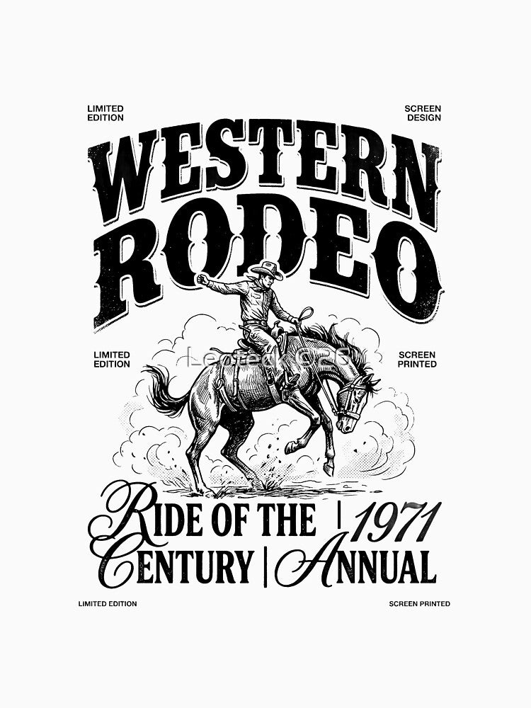 Western Rodeo Cowboy Ride Of The Century Vintage by Leoteck ©26