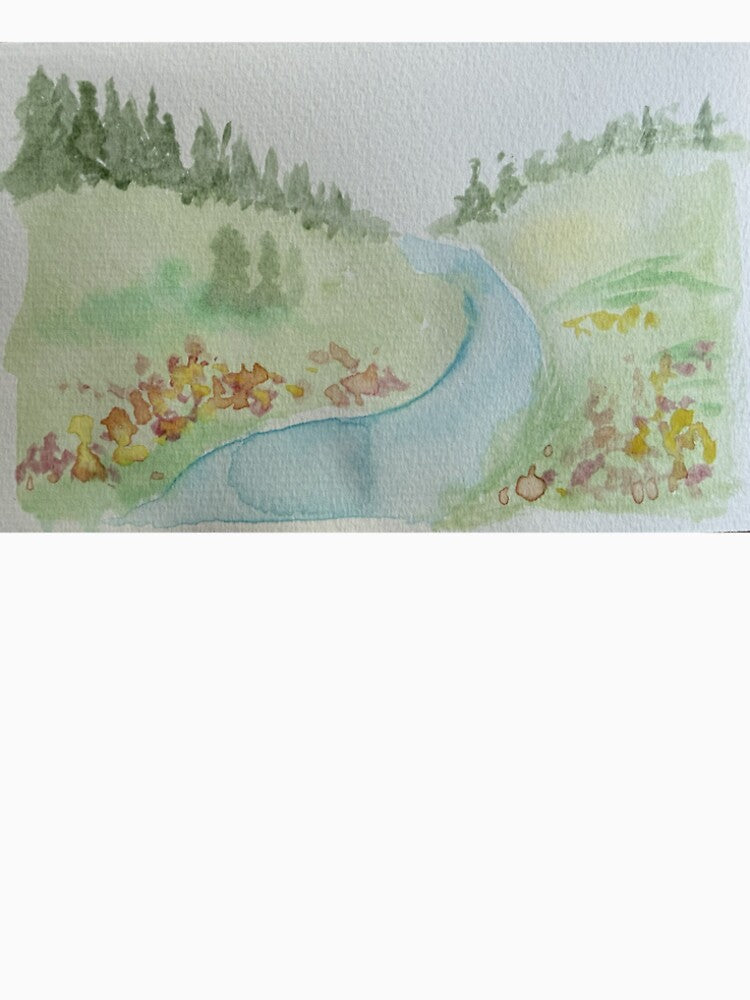 River and hills by E.Marie Makes