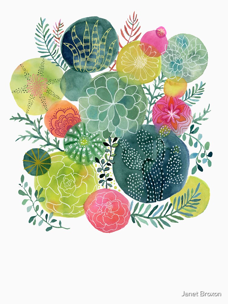 Succulent Circles by Janet Broxon