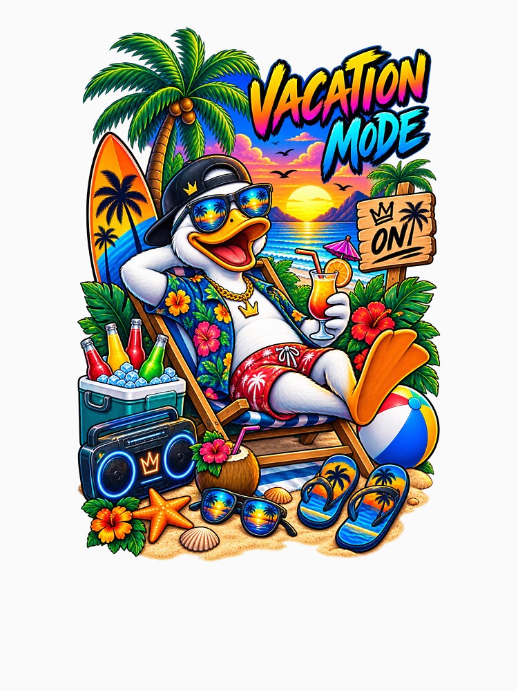 Funny Vacation Duck Shirt – Tropical Beach Duck Vacation Mode by Molli98