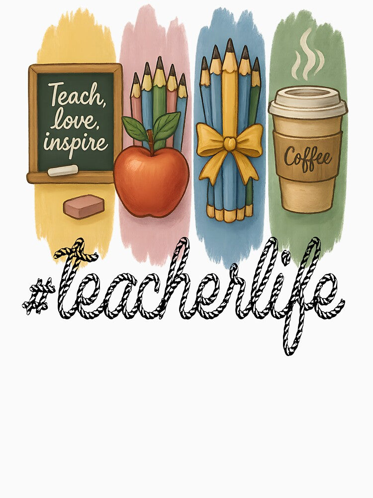#Teacherlife Shirt Back to School or Appreciation Gift for Teachers, Cute Teacher Mug Graduation Gift for Women, Fun Teacher Sweatshirt Birthday or Back to School Gift for Educators by Noe Mill