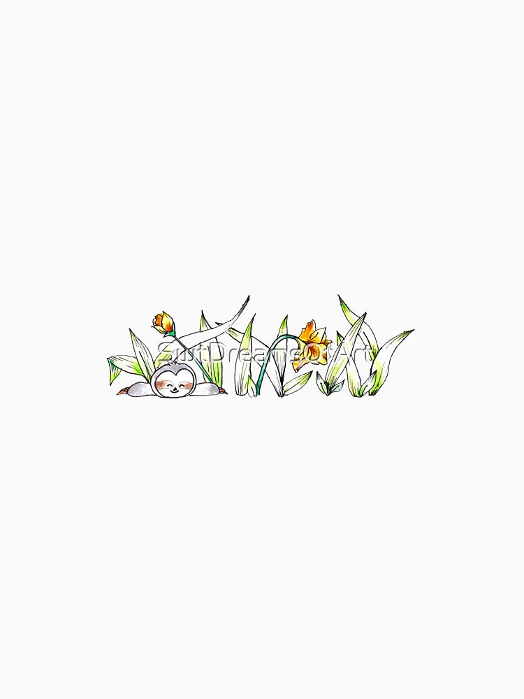 Hidden Sloth in Daffodils by Sweet Dreams Of Art