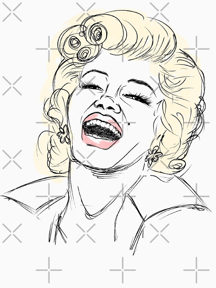 Marilyn line art by Penny Stanley (ICONIC FOX GRAPHICS)