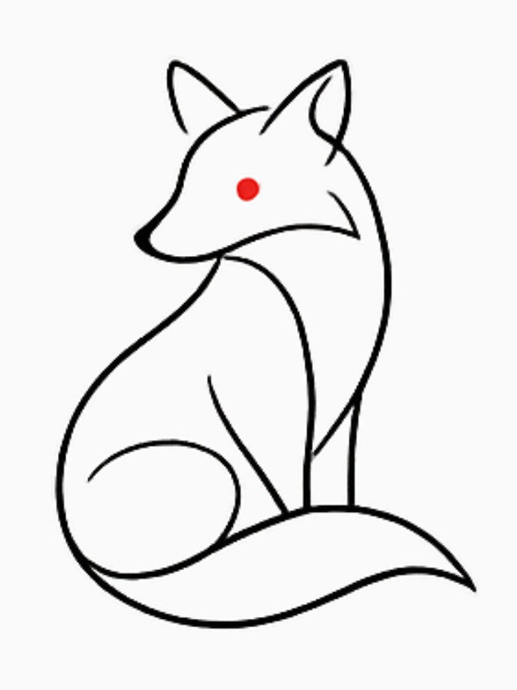 Minimal Line Art Fox Illustration by Daily Spark Designs