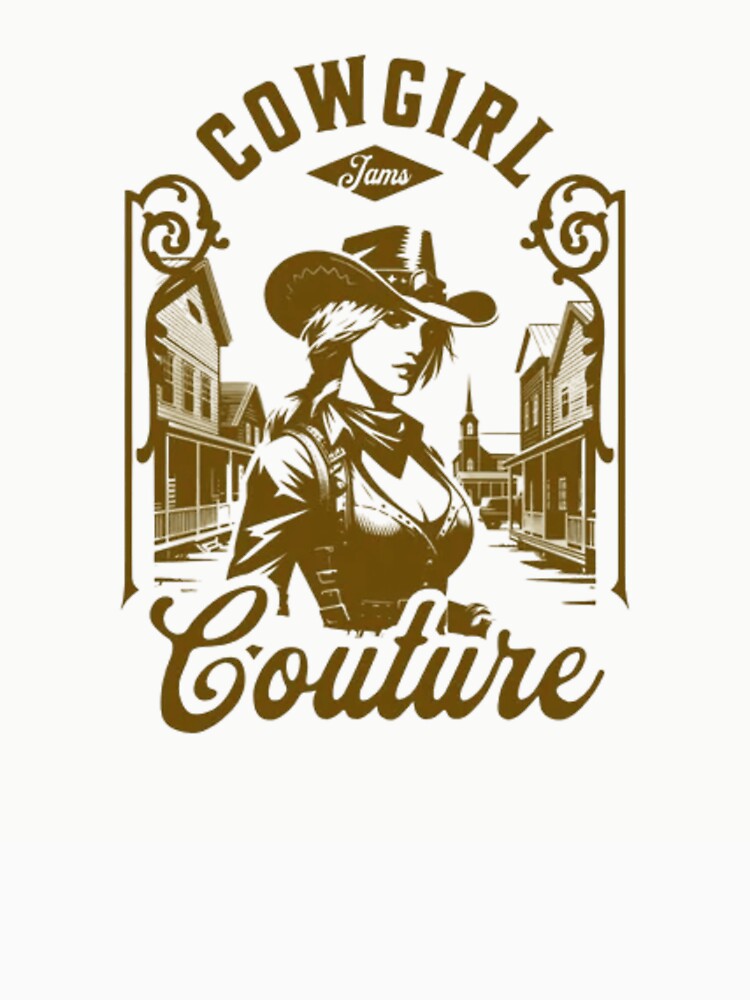 Retro Cowgirl Couture Graphic Design by vibewear5