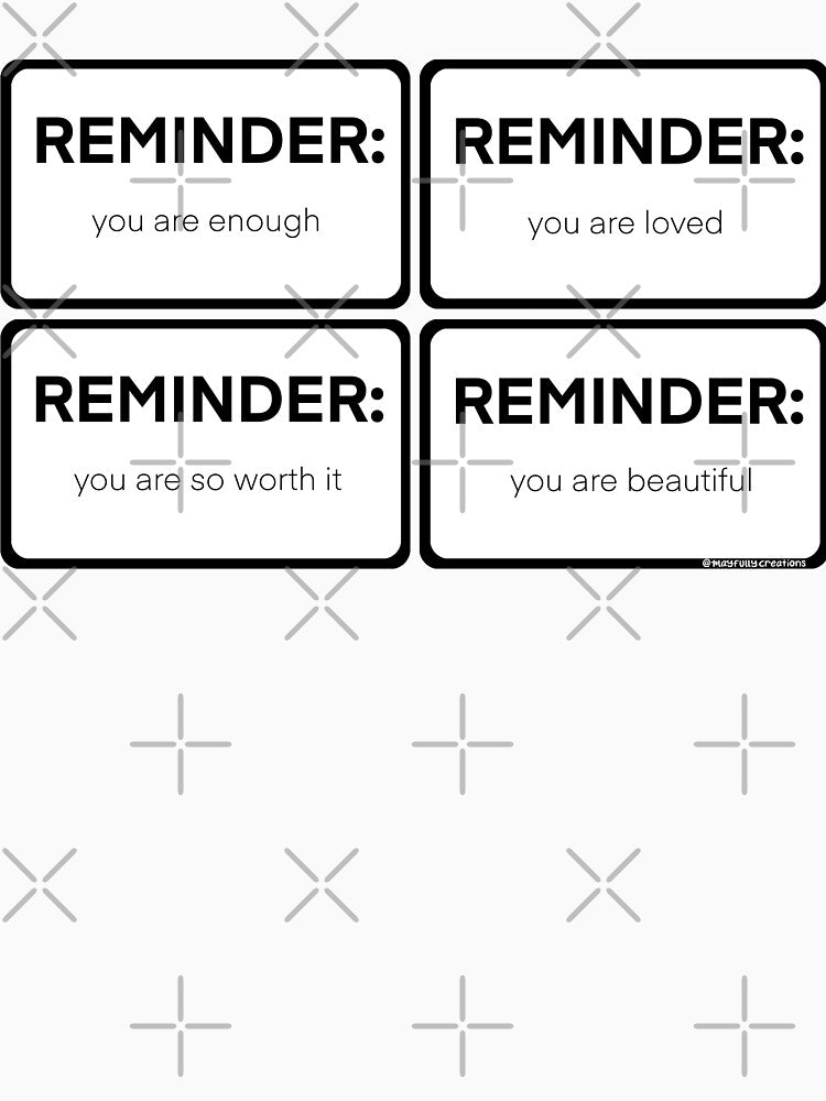 Positive Reminders Set of 4 by Mayfully