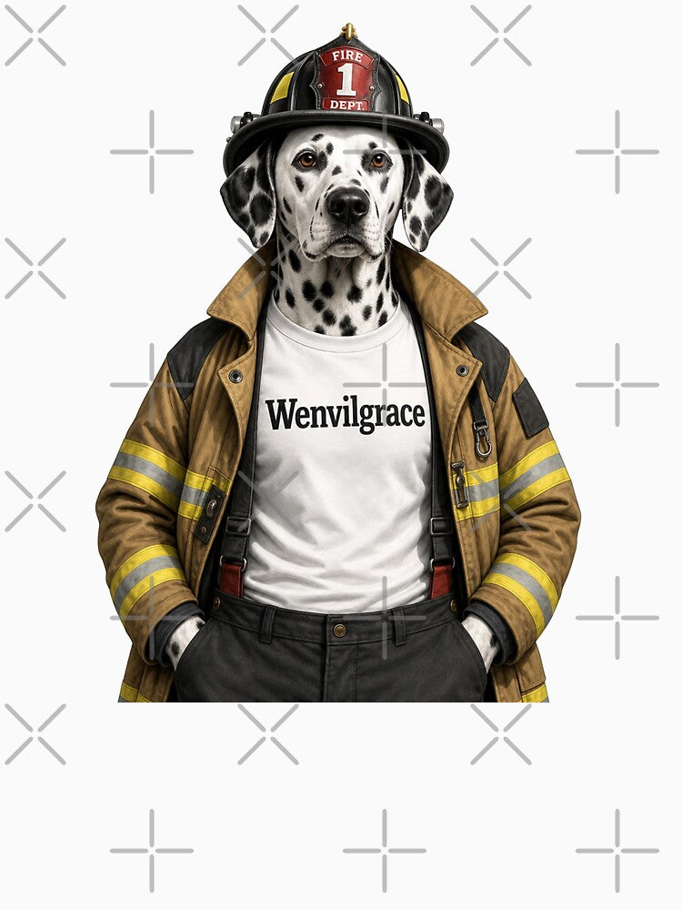 Firefighter Dalmatian Gift by Wenvilgrace