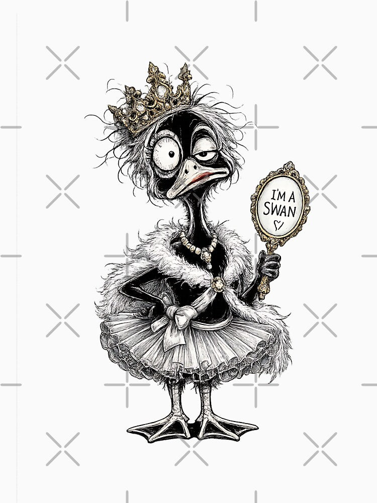 Funny Swan Wannabe Duck by NucciCollective