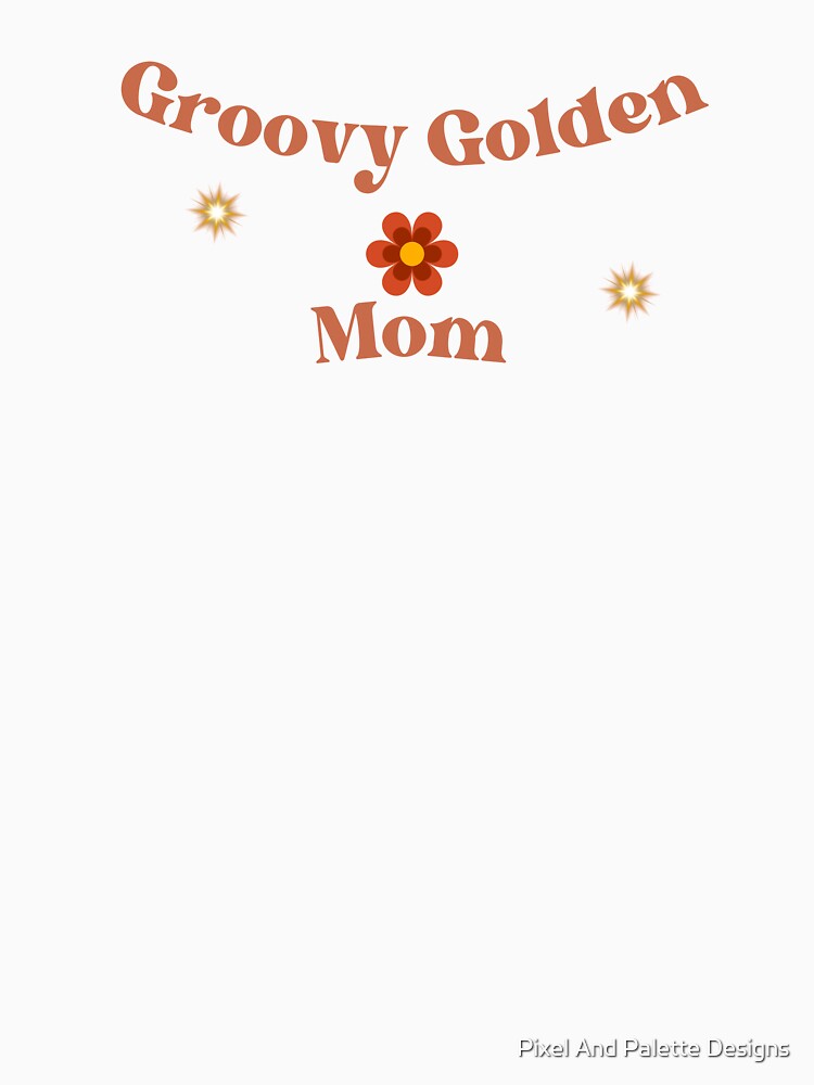 Vintage Golden Retriever Mom - Groovy Aesthetic Pet Parent Graphic by Pixel And Palette Designs