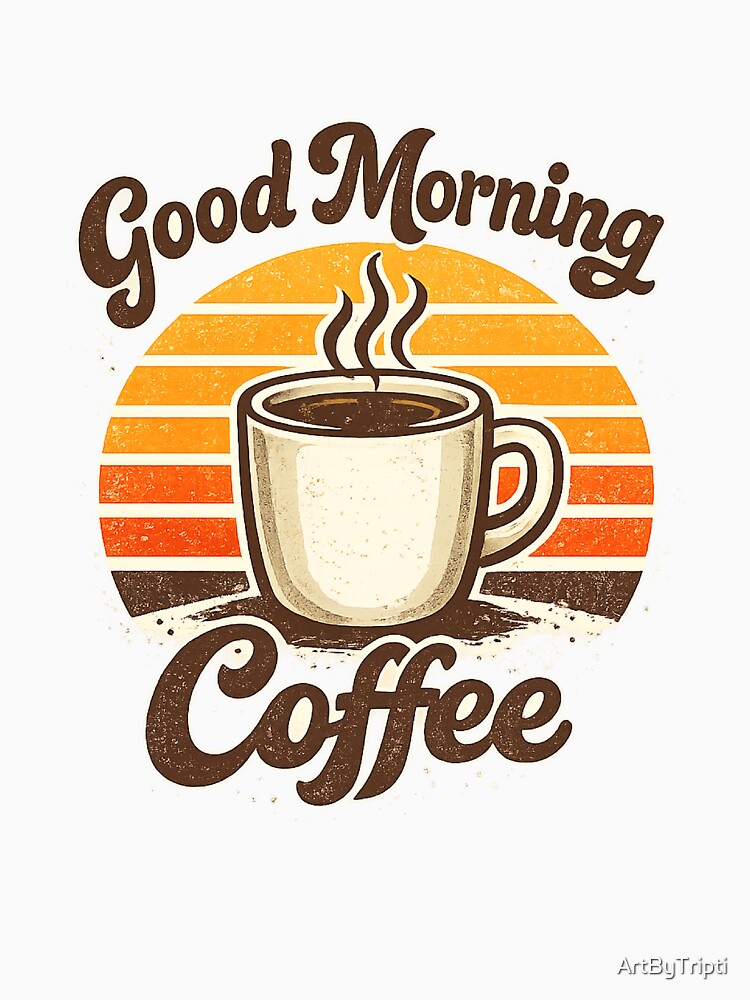 Good Morning Coffee Club for Coffee Lover Quote Design for Caffeine Addicts & Barista Life for T-Shirt, Sticker, iPhone case, mug, bag, hoodie by ArtByTripti