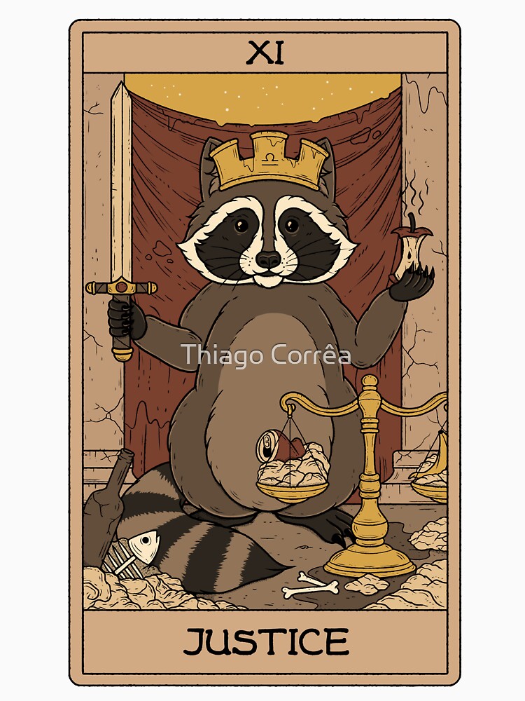 Justice - Raccoons Tarot by Thiago Corrêa
