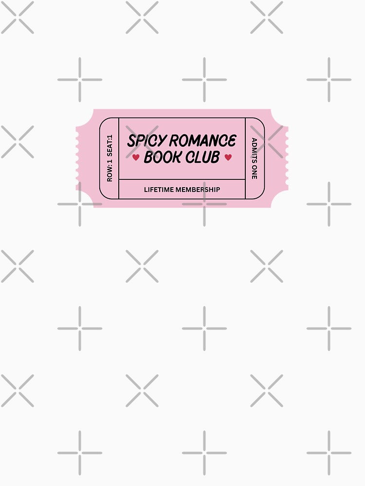 spicy romance book club ticket - pink and black by catdiasart