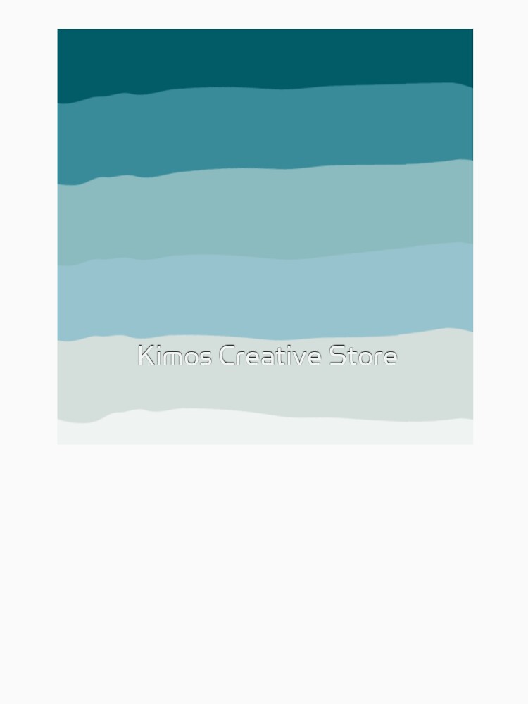 Minimalist Ocean Color Stripes by Kimos Creative Store