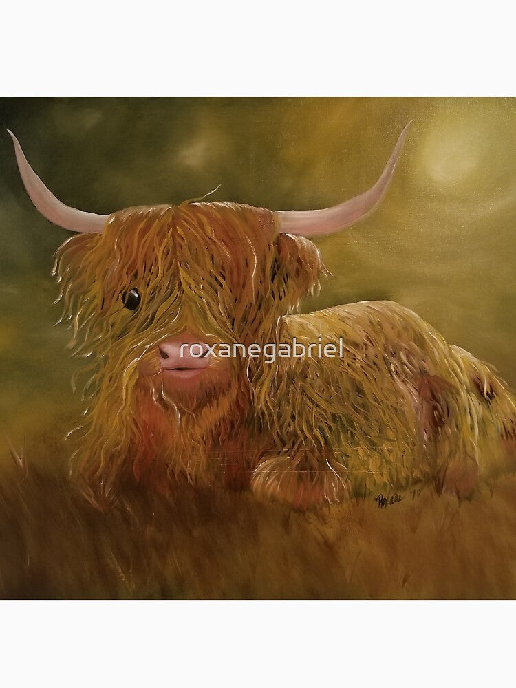 Alfalfa, Highland Cow Portrait, Highland Cow Prints, Mugs, Pillows, Cow Pillow, Cow Tote, Highland Cow Bag, Cute Cow Tote by roxanegabriel