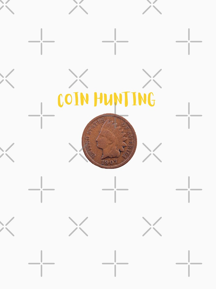 COIN HUNTING STICKER by LRenee Art Studio