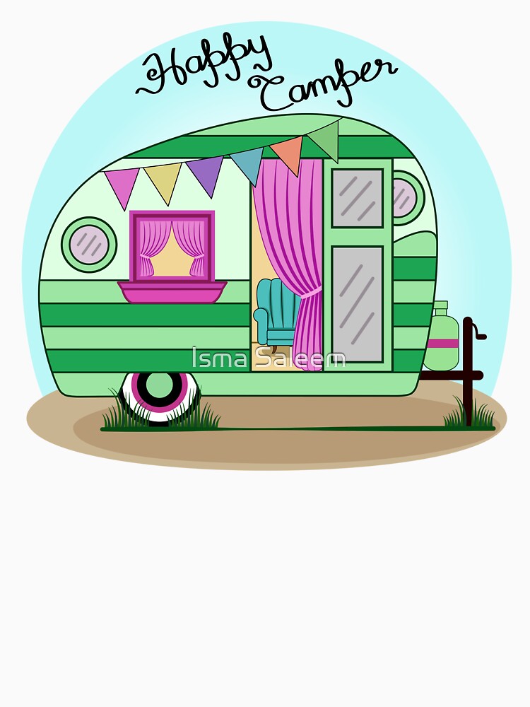 Happy Camper Green by Isma Saleem