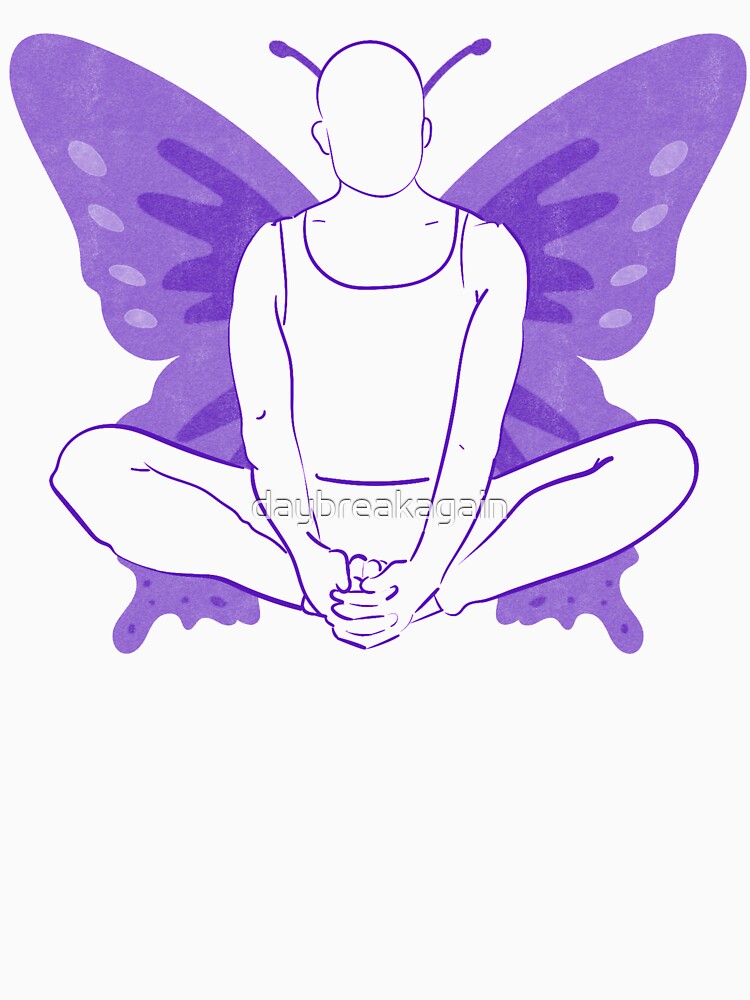 Purple Butterfly Emoji I Love Purple Butterfly Butterfly Yoga Pose And Purple Butterfly by daybreakagain