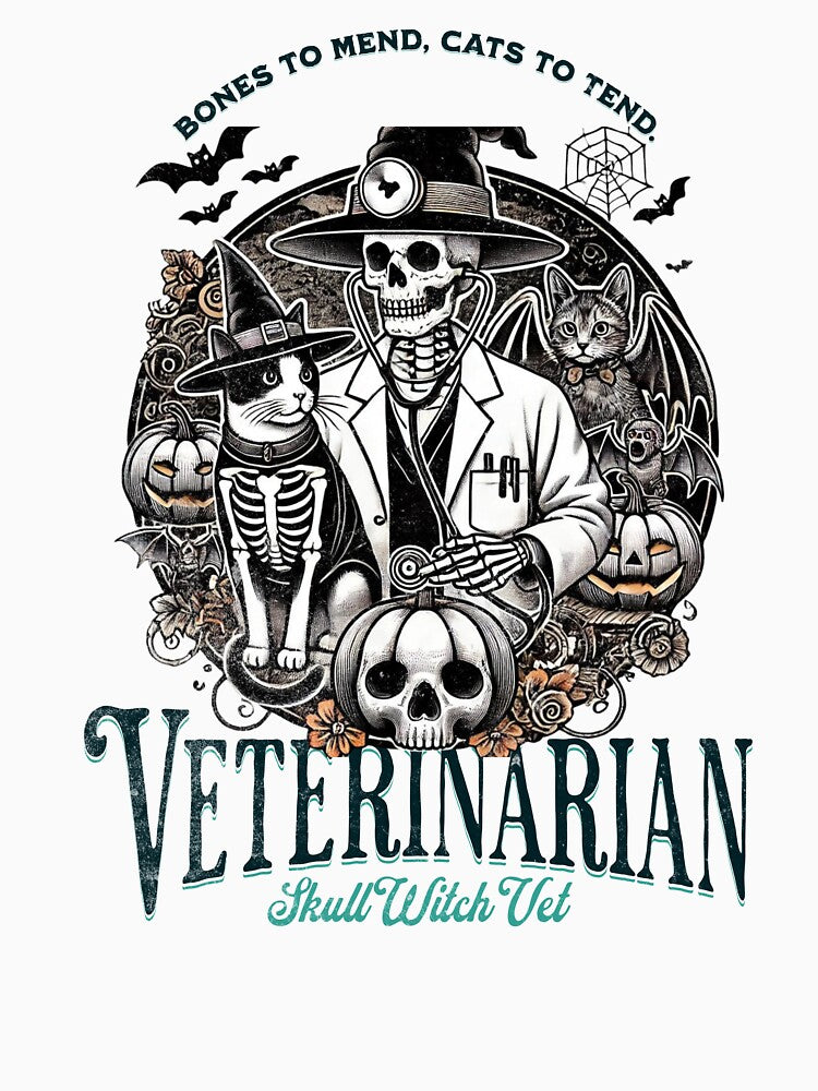 Skeleton Vet Halloween Design by peach-lab01
