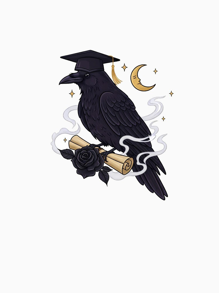Raven Graduate Moon Gift by IllumeInk