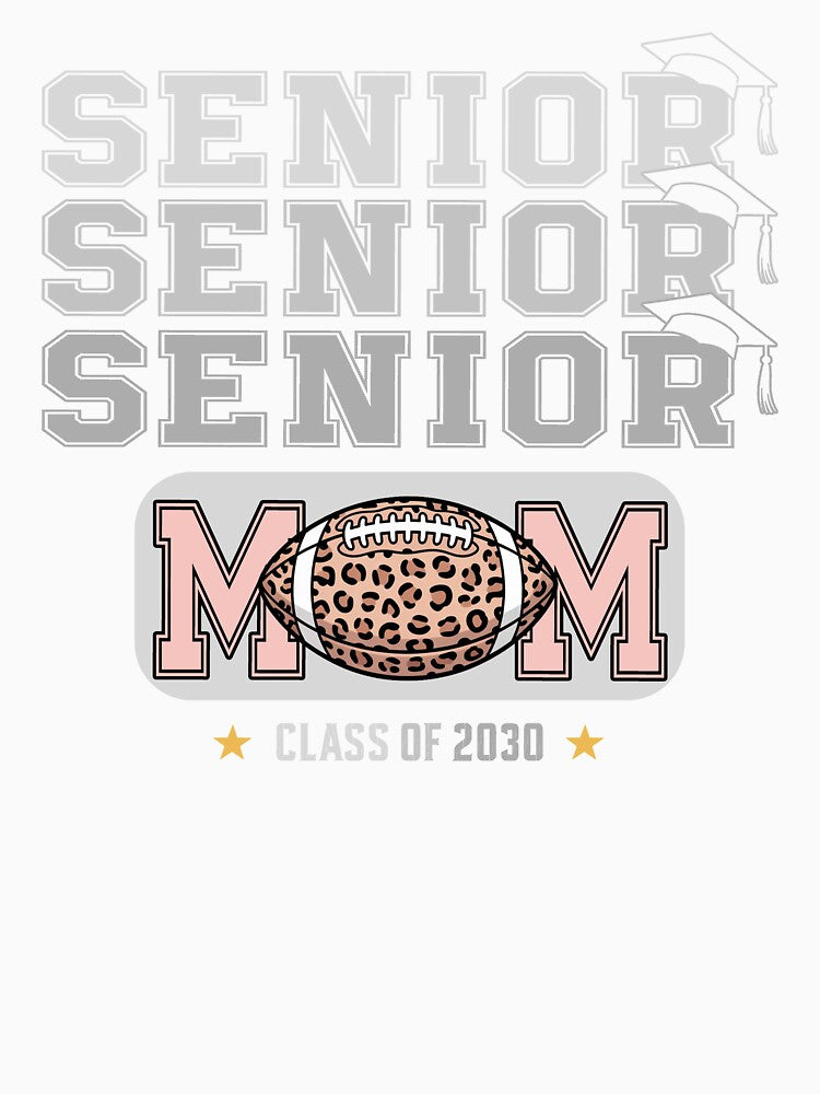 Proud Mom Graduation 2030 Football by QuiteOrbit
