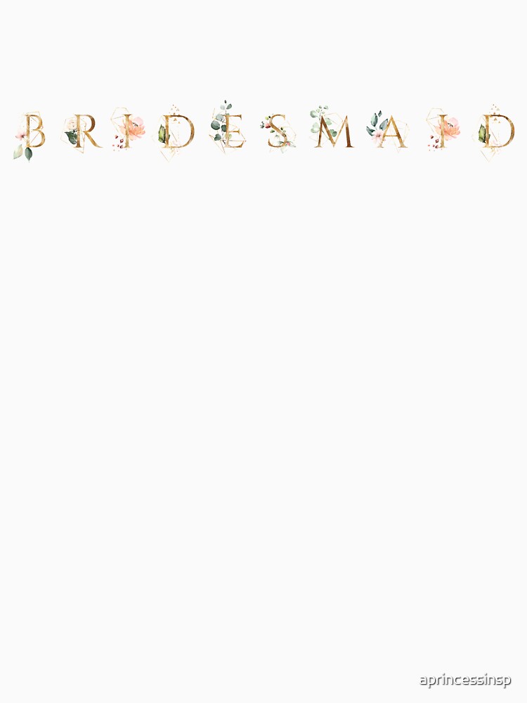 Bridesmaid Golden Geometric Floral Design by aprincessinsp