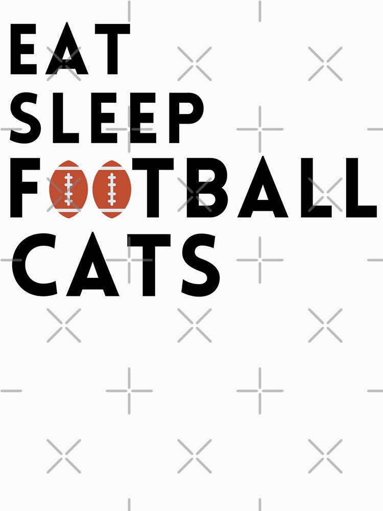 eat sleep football great gift for football and cats by salahnewdesign