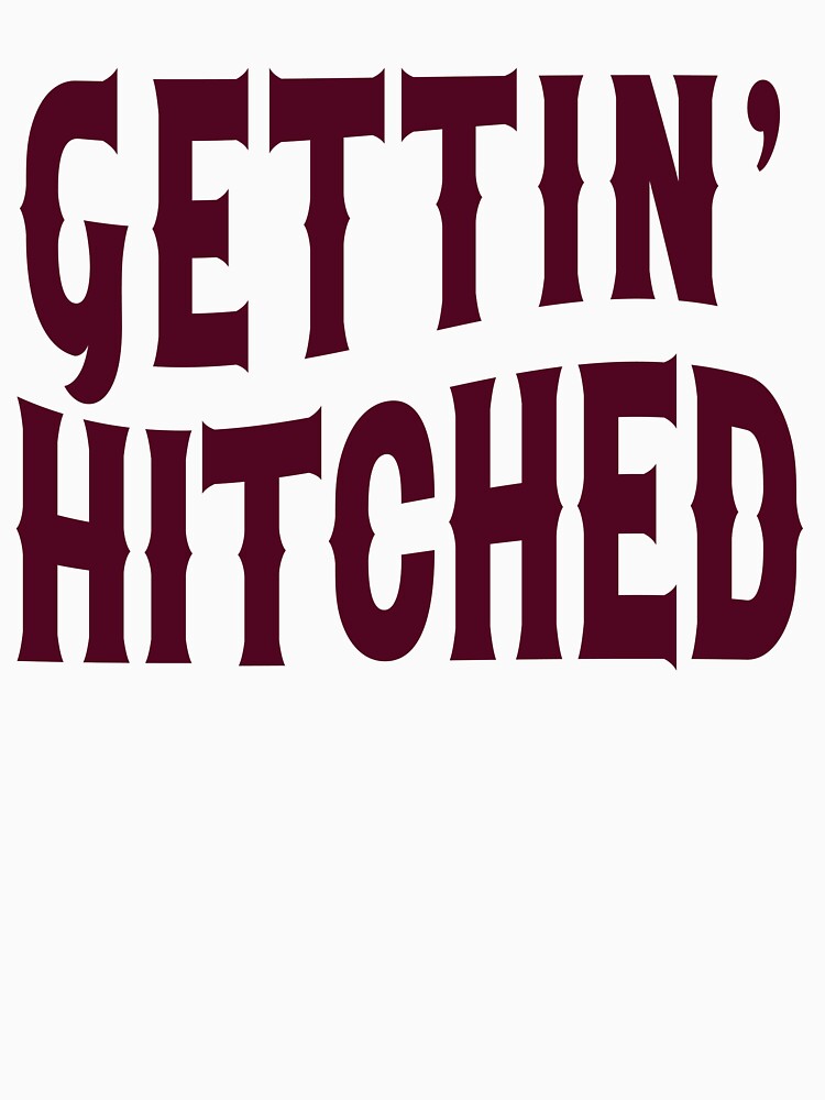 Nashville Bachelorette Party Gettin' Hitched Burgundy Wine Gift for Bride by mysticblvd